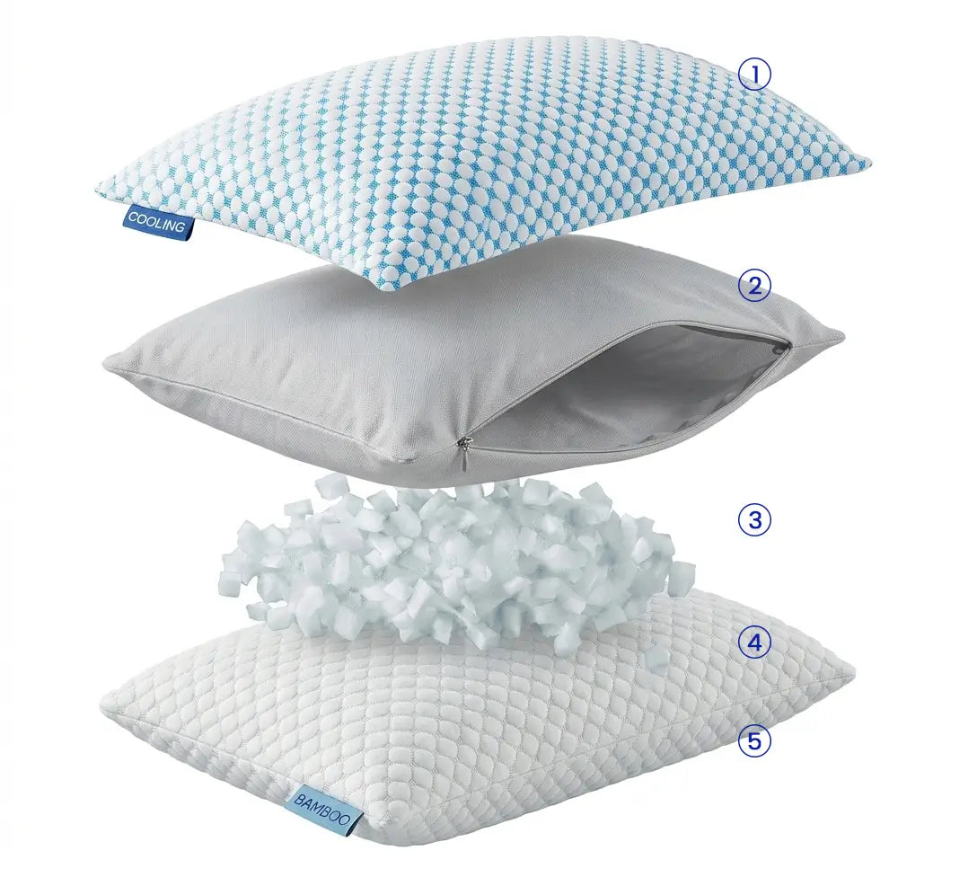 Vespera Dual Core Cooling Bamboo Pillow Set