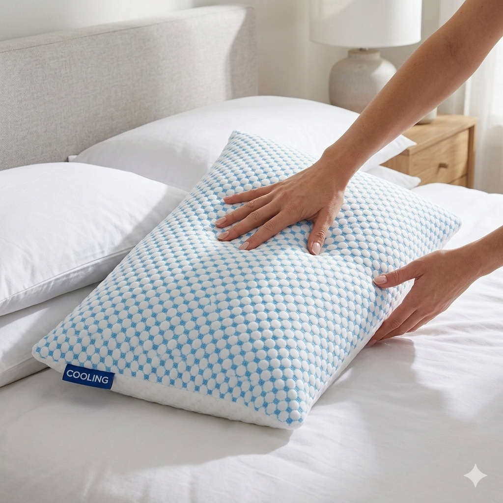 Vespera Dual Core Cooling Bamboo Pillow Set