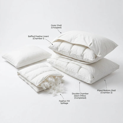 Vespera Dual Layer Hungarian Goose Down Pillow