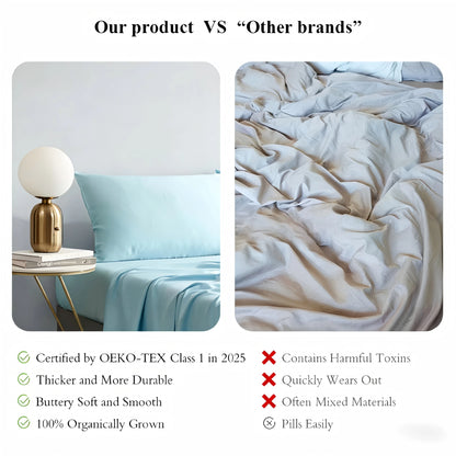 Vespera Hotel 4-Piece Organic Bamboo Bed Sheets 300TC