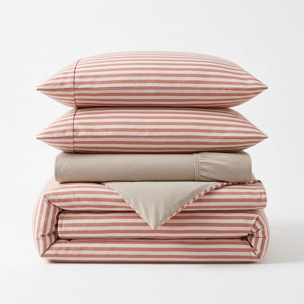 Vespera Knitted Cotton Fitted Sheet Set