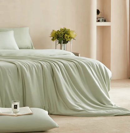 Vespera Silky Luxury Bamboo Bedding Flat Sheet Set