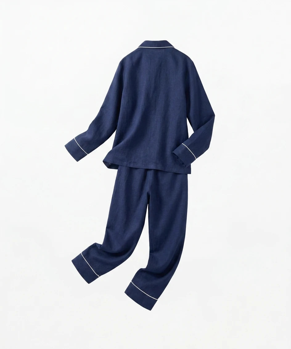 Vespera Sleepwear Linen Pajamas