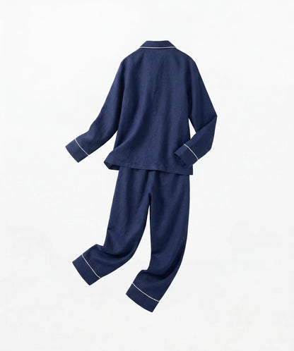 Vespera Sleepwear Linen Pajamas